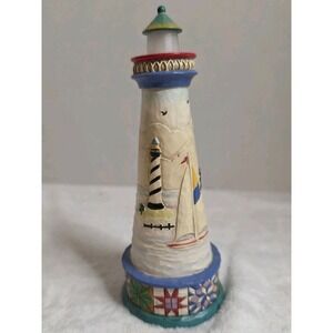 Jim Shore Light Up 6.5" Heartwood Creek 2008 Lighthouse  4014486"Lights The Way"